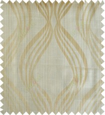Yellow beige gold colour vertical wavy stripes polycotton main curtain designs