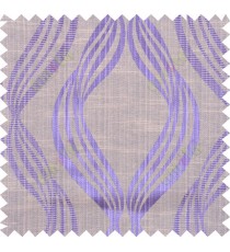 Purple beige black colour vertical wavy stripes polycotton main curtain designs