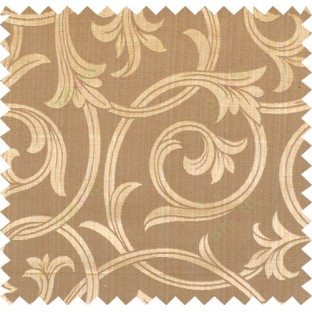 Yellow brown beige colour elegant traditional design polycotton main curtain designs
