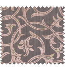 Brown black colour elegant traditional design polycotton main curtain designs