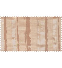Brown grey color vertical stripes with thick texture fab polycotton main curtain designs