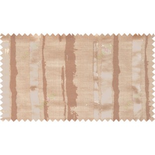 Brown grey color vertical stripes with thick texture fab polycotton main curtain designs