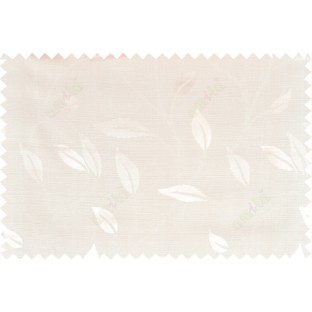 Beige white color elegant floral pattern with texture fab polycotton main curtain designs