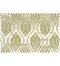 Green brown beige color seamless traditional pattern polycotton main curtain designs