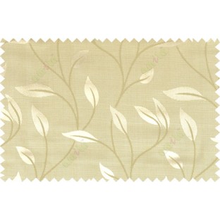 Green brown grey color elegant floral pattern with texture fab polycotton main curtain designs