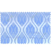 Blue grey color seamless traditional pattern polycotton main curtain designs