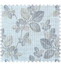 Grey beige gold beautiful floral design polycotton main curtain designs