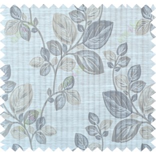 Grey beige gold beautiful floral design polycotton main curtain designs