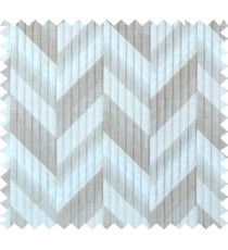 Beige brown silver colour herringbone pattern polycotton main curtain designs