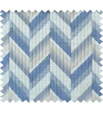 Blue beige brown colour herringbone pattern polycotton main curtain designs