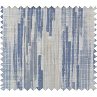 Blue beige grey color vertical pencil stripes polycotton main curtain designs