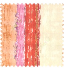 Red beige brown purple orange color vertical colorful stripes textured straight colour painted watercolor print on pure cotton background curtain fabric