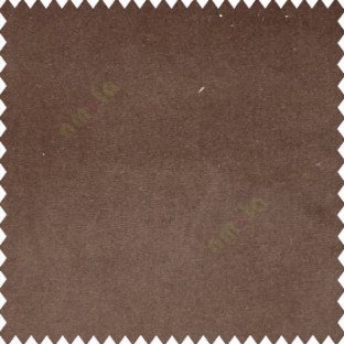 Dark brown color complete plain surface velvet finished soft touch polyester base sofa fabric