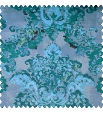 Blue green grey color traditional designs texture finished surface decorative patterns polyester base sofa fabric