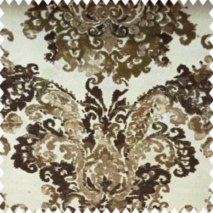 Brown green beige color traditional designs texture finished surface decorative patterns polyester base sofa fabric