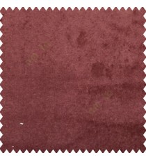 Maroon color complete plain surface velvet finished soft touch polyester base sofa fabric