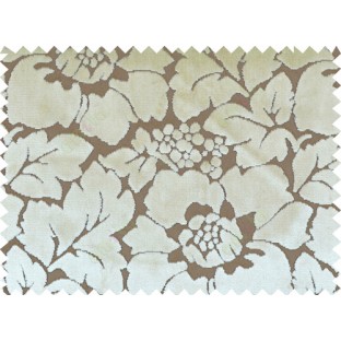 Beige brown color beautiful floral design poly sofa fab - 113007