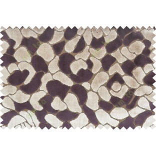 Chocolate brown color floral design poly sofa fabric - 113013