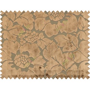 Brown color beautiful floral design poly sofa fab - 113020