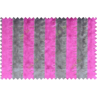 Pink grey brown colour vertical stripes with soft and thick poly sofa fabric - 113022