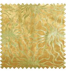 Brown gold abstract design velvet finish nylon curtain fabric