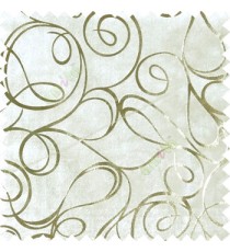Ivory gold abstract design velvet finish nylon curtain fabric