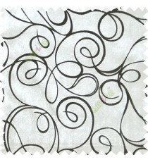 Ivory black abstract design velvet finish nylon curtain fabric