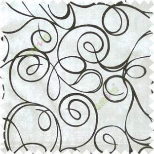 Ivory black abstract design velvet finish nylon curtain fabric