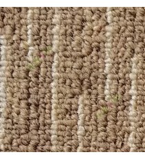 Brown cream color texture finished surface soft feel heavy duty material for residential with vertical lines floor carpet