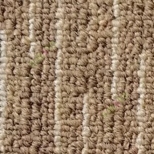 Brown cream color texture finished surface soft feel heavy duty material for residential with vertical lines floor carpet