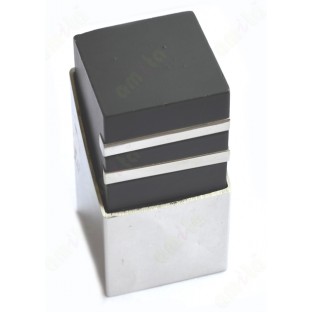 Ss and black color rectangular shape with stripes finial 