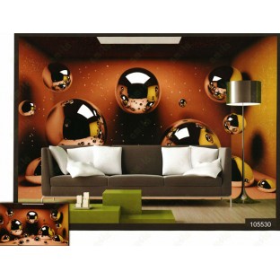 3d shiny chocolate bubbles wall mural