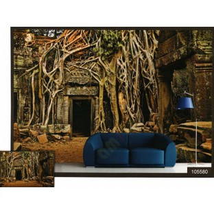 3d old banyan tree root cover palace wal mural
