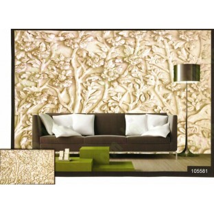 3d white traditional spring season floral tree wall mural
