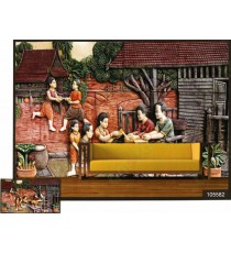 3d giving cereals rural people wall mural