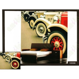 3d colourful henry ford car wall mural
