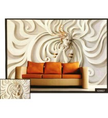 3d white beauty lady wall mural