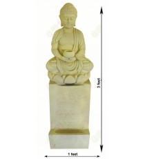 White colour meditating buddha fountain