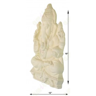 Mud colour radha krishna couple with floral jhula