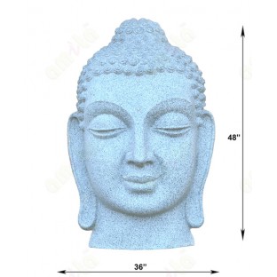 Grey colour stone finish big buddha face