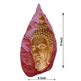 Red yellow colour buddha concave design face