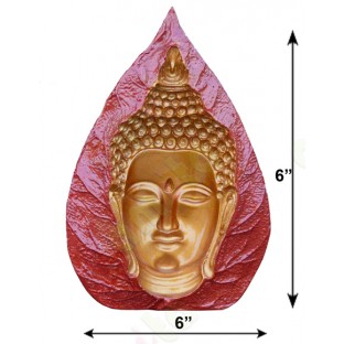Red yellow colour buddha concave design face