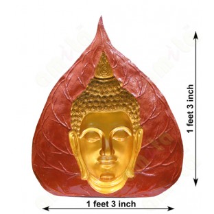 Red yellow concave design buddha