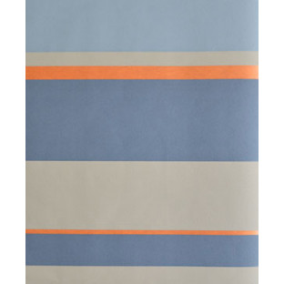 Orange blue brown horizontal stripes home décor wallpaper