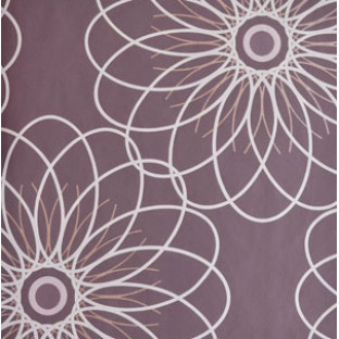 Purple white big spiral flower home décor wallpaper