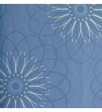 Blue white big spiral flower home décor wallpaper