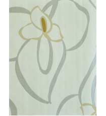 Beige grey yellow floral modern home décor wallpaper