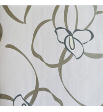 Brown black white floral modern home décor wallpaper
