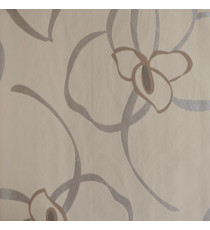 Brown grey floral modern home décor wallpaper