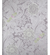 Brown grey floral paisly design home décor wallpaper for walls